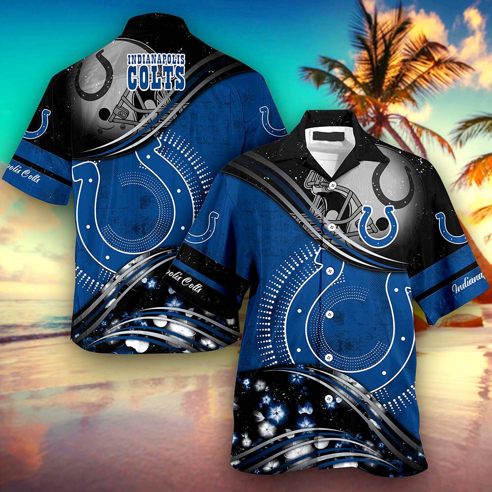Personalized Indianapolis Colts NFL Hawaiian Shirt, beach shorts Personalized Indianapolis Colts NFL Hawaiian Shirt, beach shorts
