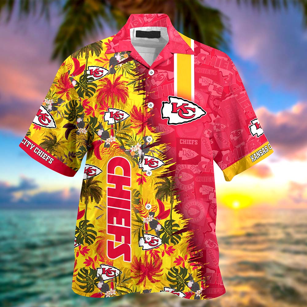 Personalized Kansas City Chiefs NFL Hawaiian Shirt, beach shorts Personalized Kansas City Chiefs NFL Hawaiian Shirt, beach shorts