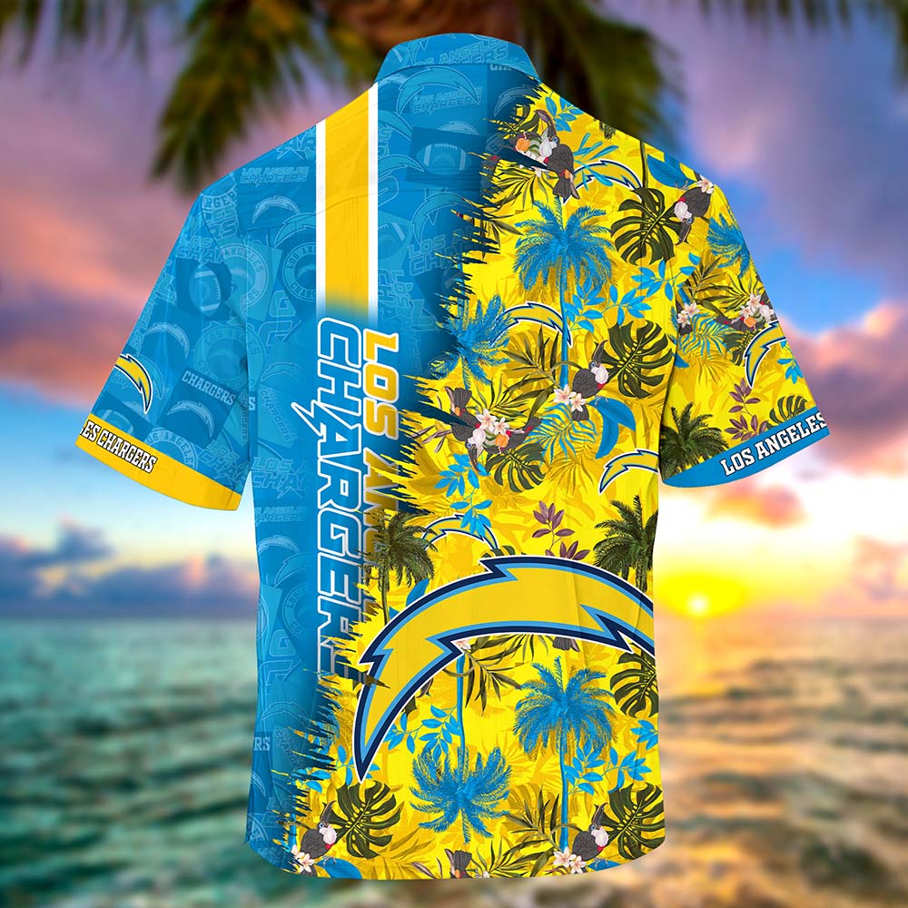 Personalized Los Angeles Chargers NFL Hawaiian Shirt, beach shorts Personalized Los Angeles Chargers NFL Hawaiian Shirt, beach shorts
