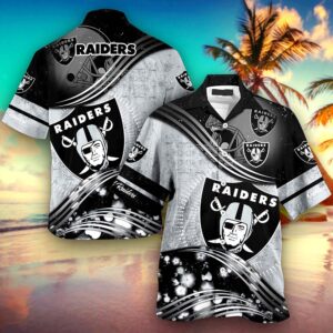 Personalized Oakland Raiders NFL Hawaiian Shirt, beach shorts