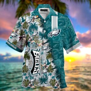 Personalized Philadelphia Eagles NFL Hawaiian Shirt, beach shorts