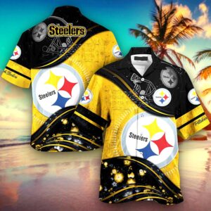 Personalized Pittsburgh Steelers NFL Hawaiian Shirt, beach shorts