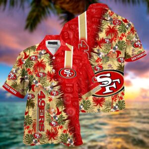 Personalized San Francisco 49ers NFL Hawaiian Shirt, beach shorts