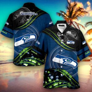 Personalized Seattle Seahawks NFL Hawaiian Shirt, beach shorts
