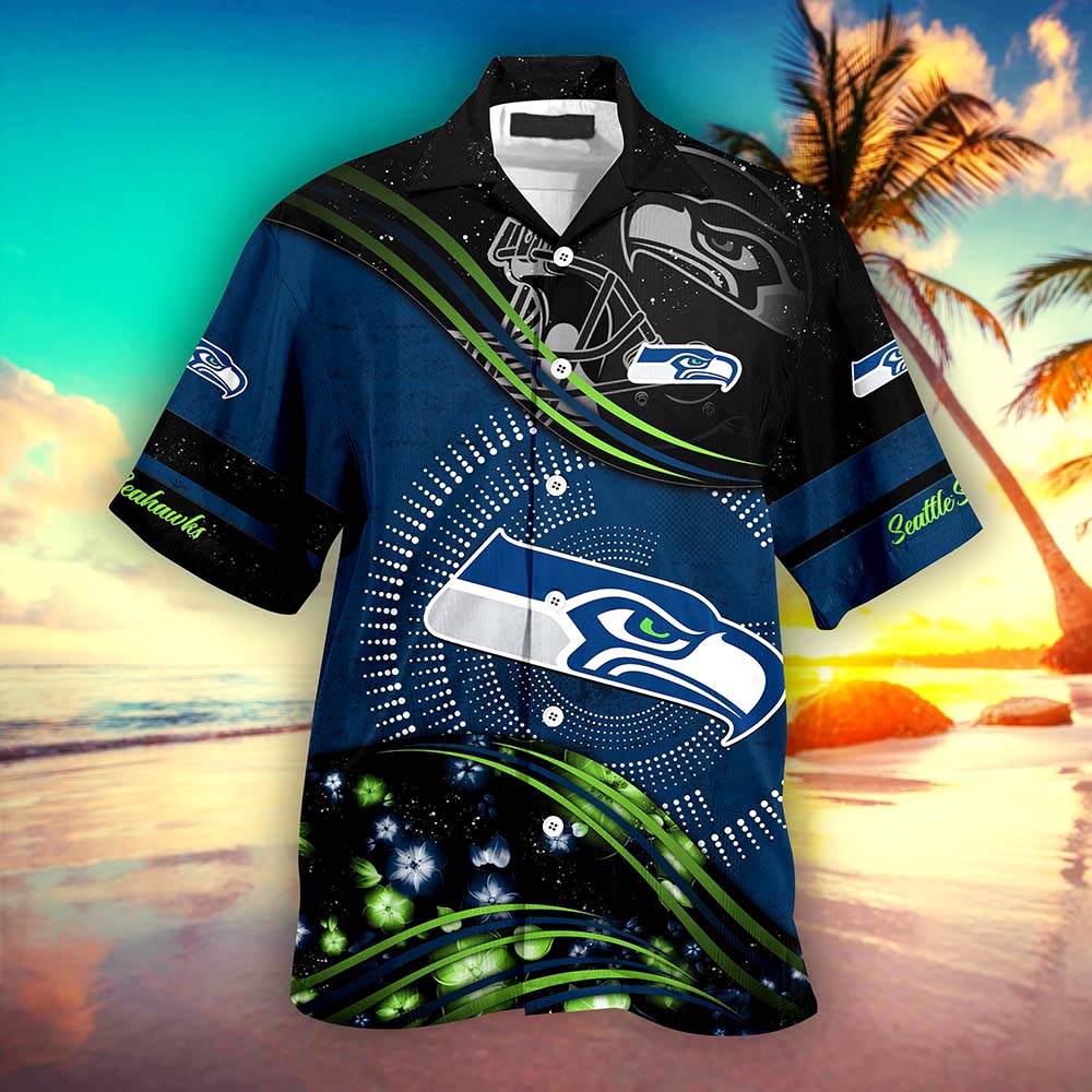 Personalized Seattle Seahawks NFL Hawaiian Shirt, beach shorts Personalized Seattle Seahawks NFL Hawaiian Shirt, beach shorts