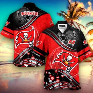Personalized Tampa Bay Buccaneers NFL Hawaiian Shirt, beach shorts