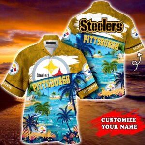 Pittsburgh Steelers NFL  Personalized Hawaiian Shirt, beach shorts