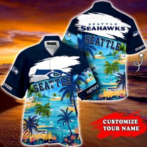 Seattle Seahawks NFL Personalized Hawaiian Shirt, beach shorts Seattle Seahawks NFL Personalized Hawaiian Shirt, beach shorts
