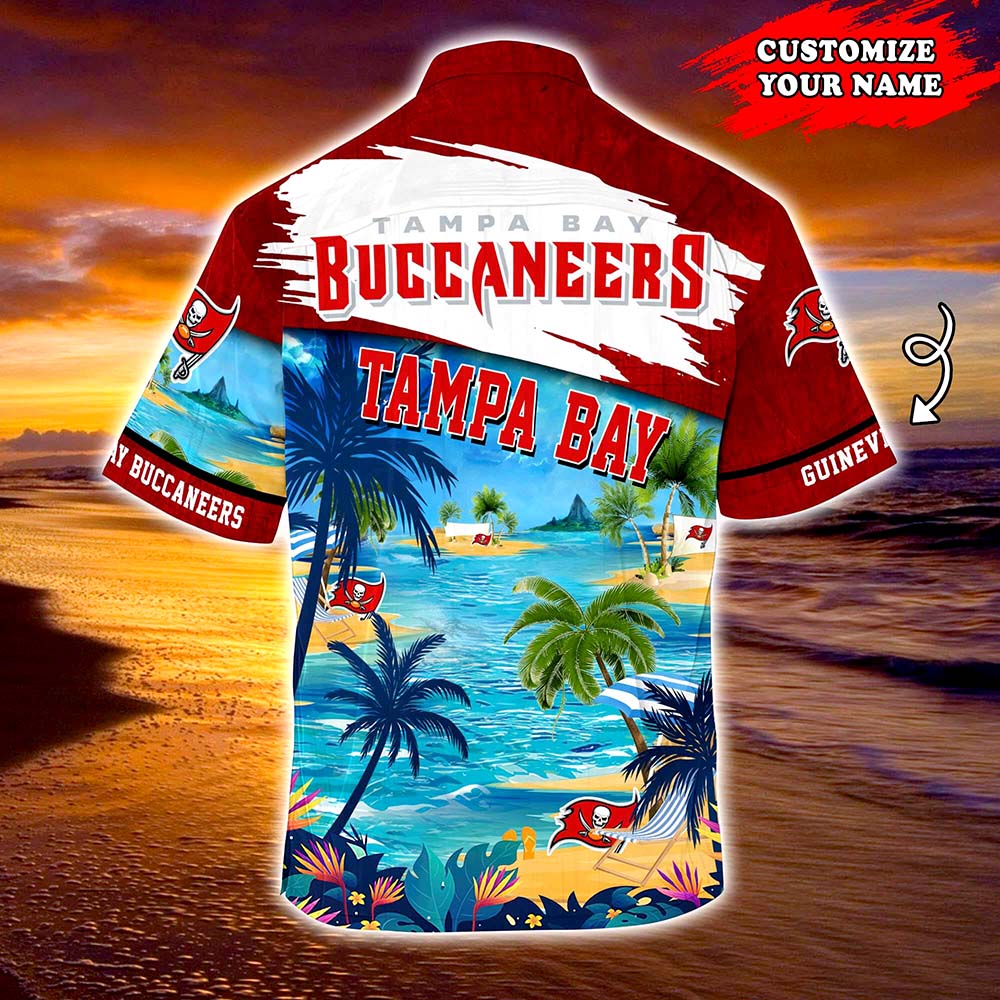Tampa Bay Buccaneers NFL Personalized Hawaiian Shirt, beach shorts Tampa Bay Buccaneers NFL Personalized Hawaiian Shirt, beach shorts