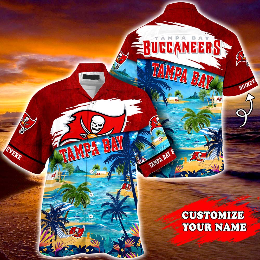 Tampa Bay Buccaneers NFL Personalized Hawaiian Shirt, beach shorts Tampa Bay Buccaneers NFL Personalized Hawaiian Shirt, beach shorts