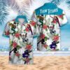 Tennis Frangipani Hawaiian Shirt, beach shorts