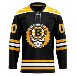 Grateful Dead Boston Bruins 3D Hockey Jersey Personalized Name Number