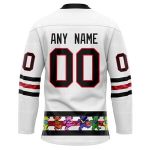 Grateful Dead Chicago Blackhawks 3D Hockey Jersey Personalized Name Number