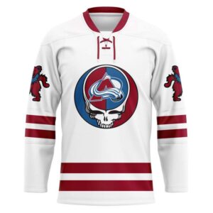 Grateful Dead Colorado Avalanche V 3D Hockey Jersey Personalized Name Number
