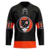 Grateful Dead Pittsburgh Penguins Lightning 3D Hockey Jersey Personalized Name Number