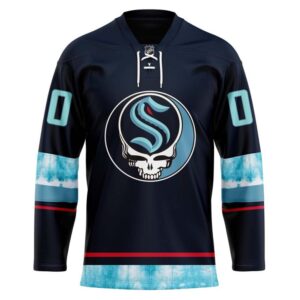 Grateful Dead Seattle Kraken 3D Hockey Jersey Personalized Name Number