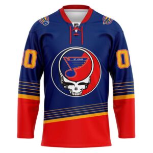Grateful Dead St Louis Blues 3D Hockey Jersey Personalized Name Number