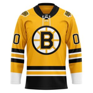 Nhl Boston Bruins Reverse Retro 3D Hockey Jerseys Customize Your Name  Number