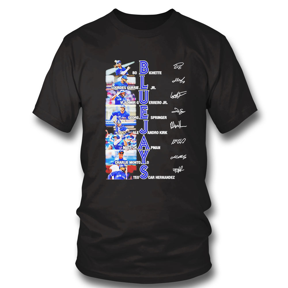 Toronto Blue Jays Bo Bichette Lourdes Gurriel Jr Vladimir Guerrero Jr Signatures Shirt Ladies Tee, Sweatshirt, Hoodie, Longsleeve, Tank Top