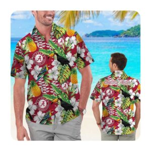 Alabama Crimson Tide Custom Name Hawaii Shirt Summer Button Up Shirt For Men Women
