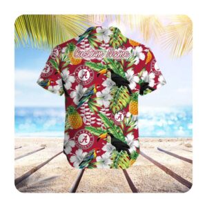 Alabama Crimson Tide Custom Name Hawaii Shirt Summer Button Up Shirt For Men Women