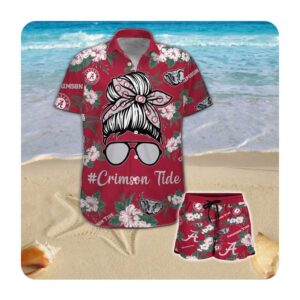 Alabama Crimson Tide Hawaii Shirt Summer Button Up Shirt For Men Women