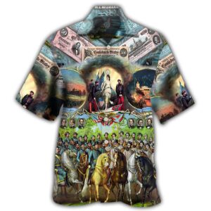America Civil War Hawaiian Shirt, Beach Shorts