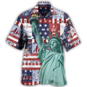 America Live Free Hawaiian Shirt, Beach Shorts