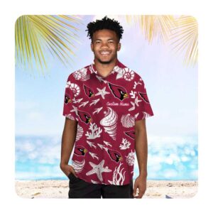 Arizona Cardinals Custom Name Men Women Hawaii Shirt Summer Button Up Shirt For Men Women