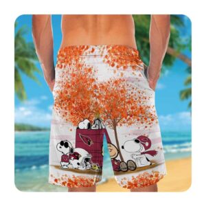 Arizona Cardinals Snoopy Autumn Hawaiian Shirts Tropical Aloha, Gift For NFL Fans