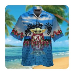 Arizona Diamondbacks And Baby Yoda Short Sleeve Button Up Tropical Aloha Hawaiian Shirts Gift MLB Fans
