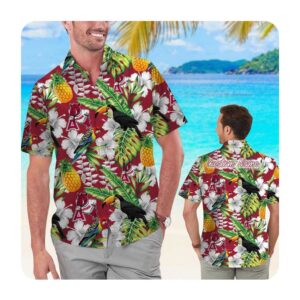 Arkansas Razorbacks Custom Name Parrot Floral Tropical Men Women Hawaii Shirt Summer Button Up Shirt For Men Women Arkansas Razorbacks Custom Name Parrot Floral Tropical Men Women Hawaii Shirt Summer Button Up Shirt For Men Women