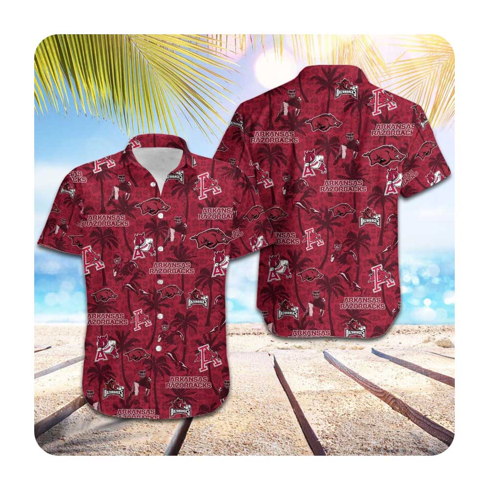 Arkansas Razorbacks Tropical Beach Coconut Tree Hawaii Shirt Summer Button Up Shirt For Men Women Arkansas Razorbacks Tropical Beach Coconut Tree Hawaii Shirt Summer Button Up Shirt For Men Women