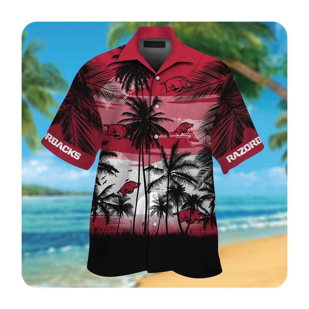 Arkansas Razorbacks Tropical Hawaii Shirt Summer Button Up Shirt For Men Women Arkansas Razorbacks Tropical Hawaii Shirt Summer Button Up Shirt For Men Women