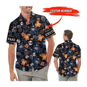 Auburn Tigers Custom Name And Number Personalized Hawaii Shirt Summer Button Up Shirt For Men Women Auburn Tigers Custom Name And Number Personalized Hawaii Shirt Summer Button Up Shirt For Men Women