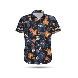 Auburn Tigers Custom Name And Number Personalized Short Sleeve Button Up Tropical Aloha Hawaiian Shirts For Men Women 3 45.99