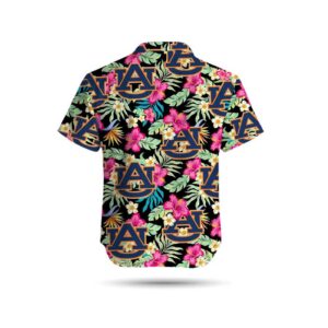 Auburn Tigers Hibiscus Hawaii Shirt Summer Button Up