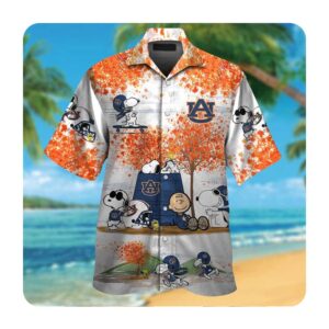 Auburn Tigers Snoopy Autumn Hawaii Shirt Summer Button Up Shirt For Men Women