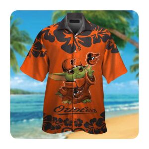 Baltimore Orioles Baby Yoda Hawaii Shirt Summer Button Up Shirt For Men Women
