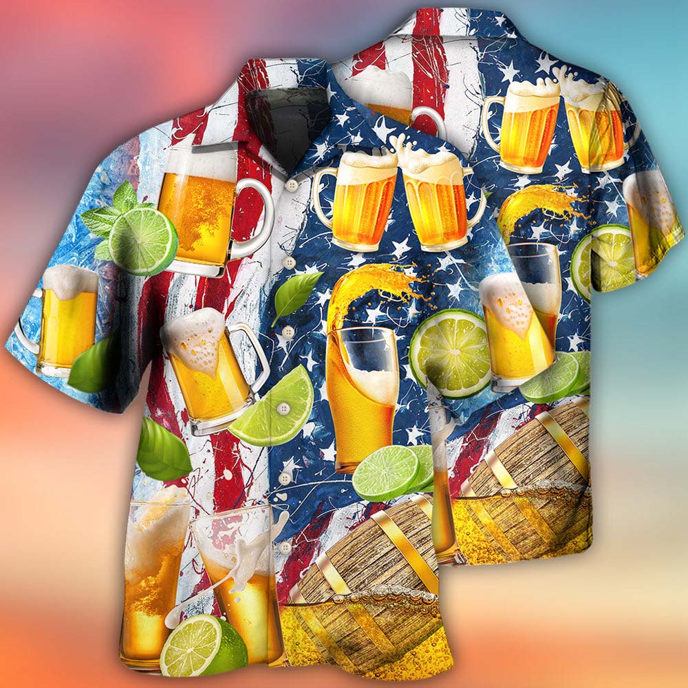Beer Independence Day Hawaiian Shirt, Beach Shorts Beer Independence Day Hawaiian Shirt, Beach Shorts