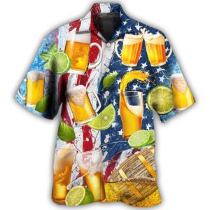 Beer Independence Day Hawaiian Shirt, Beach Shorts