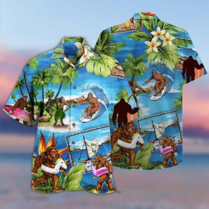 Bigfoot Amazing Hawaiian Shirt, Beach Shorts