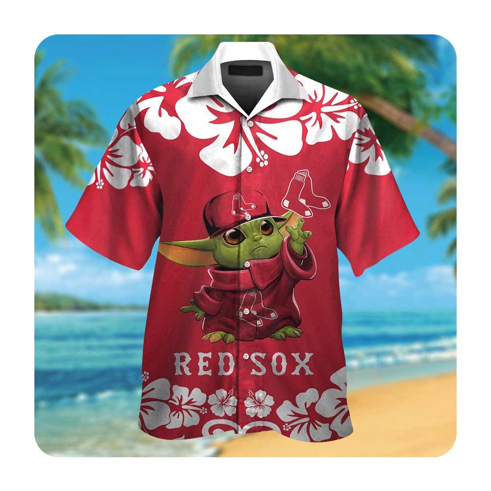 Boston Red Sox Baby Yoda Hawaii Shirt Summer Button Up Shirt For Men Women Boston Red Sox Baby Yoda Hawaii Shirt Summer Button Up Shirt For Men Women