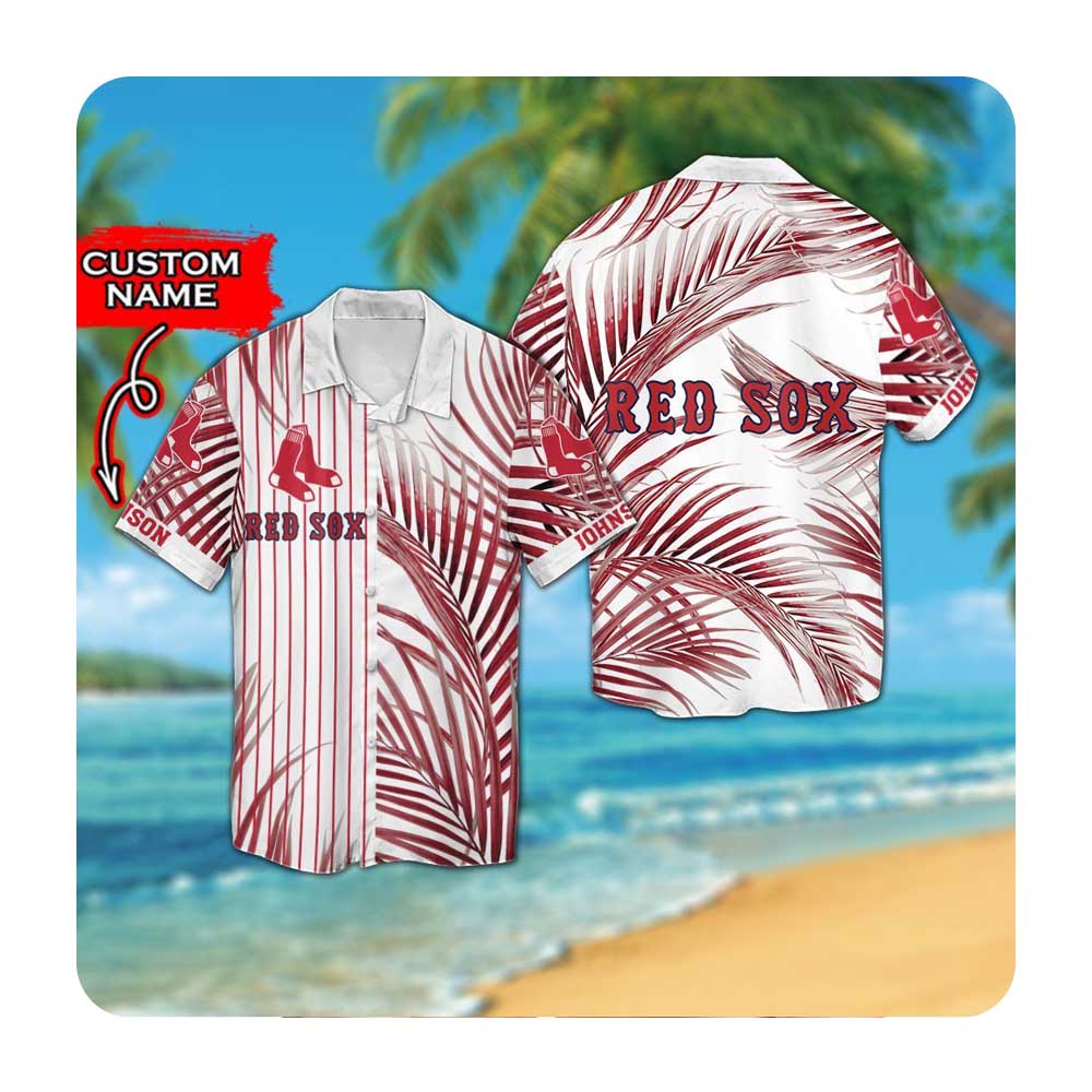 Boston Red Sox Custom Name Hawaii Shirt Summer Button Up Shirt For Men Women Boston Red Sox Custom Name Hawaii Shirt Summer Button Up Shirt For Men Women
