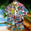 Black Panther Super Hero Marvel Comics Tropical Aloha Hawaiian Shirt