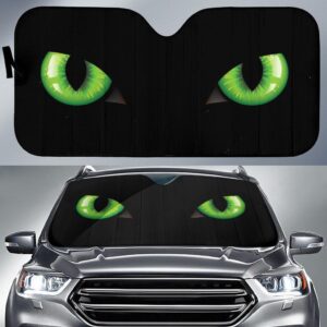 Cat Green Eyes Car Auto Sunshade