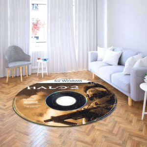 Halo 2 Games For Windows Disc Round Rug Carpet