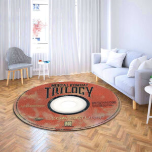 Mortal Kombat Trilogy Sega Saturn Disc Round Rug Carpet