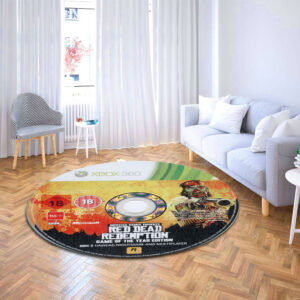 Red Dead Redemption Game of the Year Edition Disc 2 Round Rug Carpet