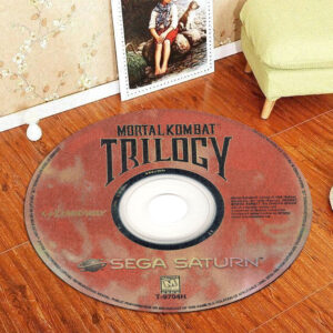 Circle Rug Mortal Kombat Trilogy Sega Saturn Disc Round Rug Carpet